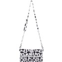 Wine Pattern Black White Mini Crossbody Handbag View1