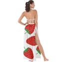 Seamless-pattern-fresh-strawberry Maxi Chiffon Tie-Up Sarong View2