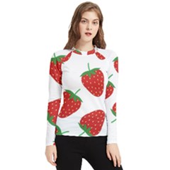 Seamless-pattern-fresh-strawberry Women s Long Sleeve Rash Guard by Jancukart