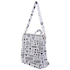 Pattern Hipster Abstract Form Geometric Line Variety Shapes Polka Dots Fashion Style Seamless Crossbody Backpack by Jancukart