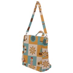 Nautical-elements-collection Crossbody Backpack by Jancukart