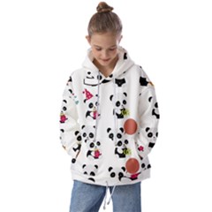 Playing-pandas-cartoons Kids  Oversized Hoodie by Jancukart