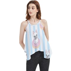 French-bulldog-dog-seamless-pattern Flowy Camisole Tank Top by Jancukart