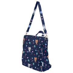 Cute-astronaut-cat-with-star-galaxy-elements-seamless-pattern Crossbody Backpack by Jancukart