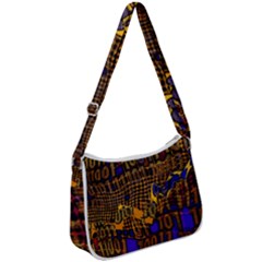 Binary Code Transformation Zip Up Shoulder Bag by Wegoenart