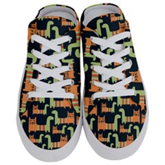Seamless-pattern-with-cats Half Slippers by Jancukart
