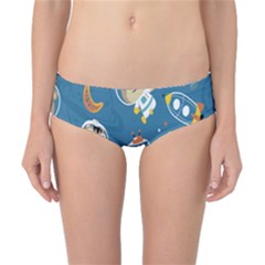 Seamless-pattern-funny-astronaut-outer-space-transportation Classic Bikini Bottoms by Jancukart