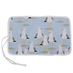 Cute-seagulls-seamless-pattern-light-blue-background Pen Storage Case (m) by Jancukart