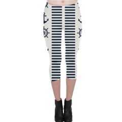 Nautical-seamless-pattern-vector-illustration Capri Leggings  by Jancukart