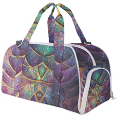 Dragon Fractal Pattern Texture Burner Gym Duffel Bag by Wegoenart
