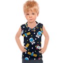 Seamless Adventure Space-vector Pattern Background Kids  Sport Tank Top View1