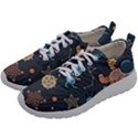 Rocketship Astronaut Space Seamless Pattern Mens Athletic Shoes View2