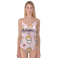 Set Kawaii Smile Japanese Dog Cartoon Camisole Leotard  by Wegoenart