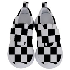Chess Board Background Design Kids  Velcro No Lace Shoes by Wegoenart