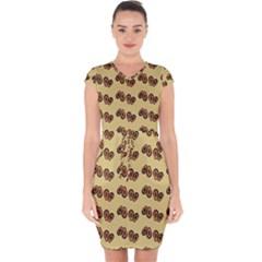 Pastel Papaya Capsleeve Drawstring Dress  by ConteMonfrey
