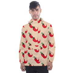 Small Mini Peppers Pink Men s Front Pocket Pullover Windbreaker by ConteMonfrey