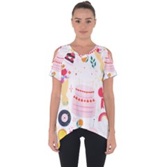 Its Time To Celebrate Cut Out Side Drop Tee by ConteMonfrey