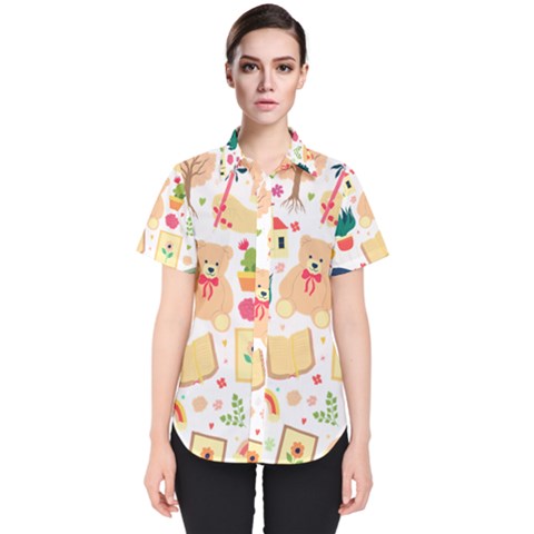 Girly Universe Women s Short Sleeve Shirt by ConteMonfrey