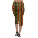 African Pattern Texture Lightweight Velour Capri Leggings  View2