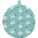 Elegant Swan Seamless Pattern Round Trivet View2