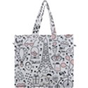 Big Collection With Hand Drawn Object Valentine Day Canvas Travel Bag View1