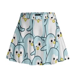 Penguin Pattern Mini Flare Skirt by Wegoenart