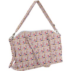 Orange Pattern Canvas Crossbody Bag by designsbymallika