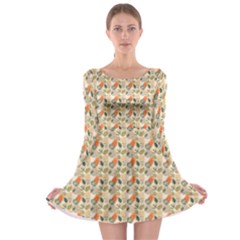 Abstract Pattern Long Sleeve Skater Dress by designsbymallika