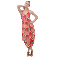 Red Watermelon Popsicle Layered Bottom Dress by ConteMonfrey