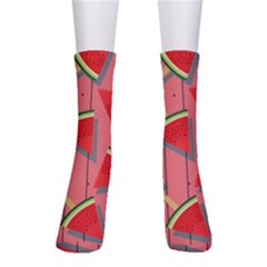 Red Watermelon Popsicle Crew Socks by ConteMonfrey