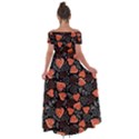 Seamless-vector-pattern-with-watermelons-hearts-mint Off Shoulder Open Front Chiffon Dress View2