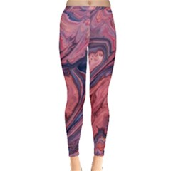 Abstract-colorful-painting-background-closeup Inside Out Leggings by Wegoenart