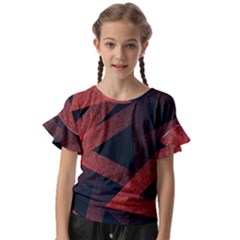 Stippled-seamless-pattern-abstract Kids  Cut Out Flutter Sleeves by Wegoenart