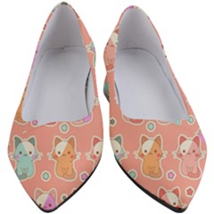 Cute Kawaii Kittens Seamless Pattern Women s Block Heels  by Wegoenart