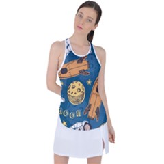 Missile Pattern Racer Back Mesh Tank Top by Wegoenart