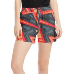 Graffiti Detail Wallpaper Texture Background Women s Runner Shorts by Wegoenart