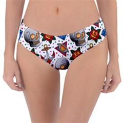 Full Color Flash Tattoo Patterns Reversible Classic Bikini Bottoms by Wegoenart