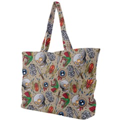 Tattoo Pattern Simple Shoulder Bag by Wegoenart