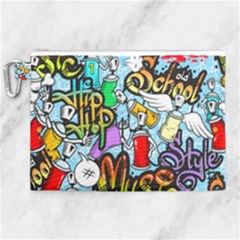 Graffiti Characters Seamless Patterns Canvas Cosmetic Bag (xl) by Wegoenart