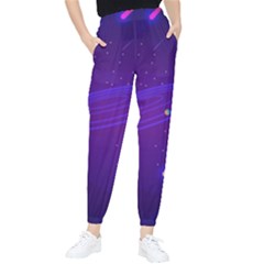 Cartoon Galaxy With Stars Background Tapered Pants by danenraven
