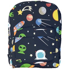 Space And Astronomy Decorative Symbols Seamless Pattern Vector Illustration Full Print Backpack by danenraven