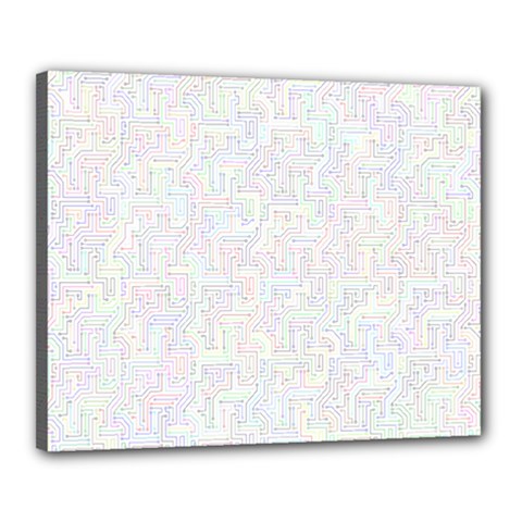Computer Cyber Circuitry Circuits Electronic Canvas 20  X 16  (stretched) by Jancukart
