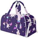 Fantasy Fat Unicorn Horse-pattern Fabric Design Burner Gym Duffel Bag View1