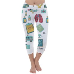 Abstract Abstraction Biology Chemistry Detail Genetics Capri Winter Leggings  by danenraven