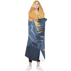 Illustration Landscape Nature Wearable Blanket by Wegoenart