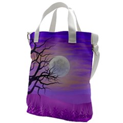 Abstract Nature Landscape Illustration Sky Clouds Canvas Messenger Bag by Wegoenart