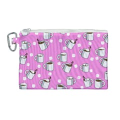 Coffee Chocolate Milk Drink Hot Canvas Cosmetic Bag (large) by Wegoenart