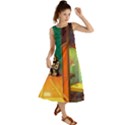 Illustration Robot Cute Sweet Futuristic Summer Maxi Dress View1