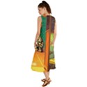 Illustration Robot Cute Sweet Futuristic Summer Maxi Dress View2