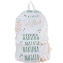 Hakuna Matata Tropical Leaves With Inspirational Quote Foldable Lightweight Backpack View1